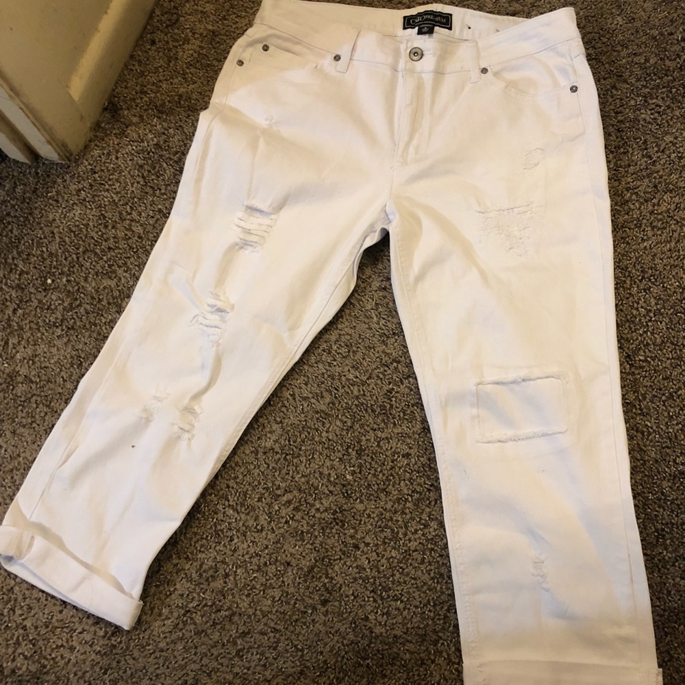 Cato White Capri Jeans